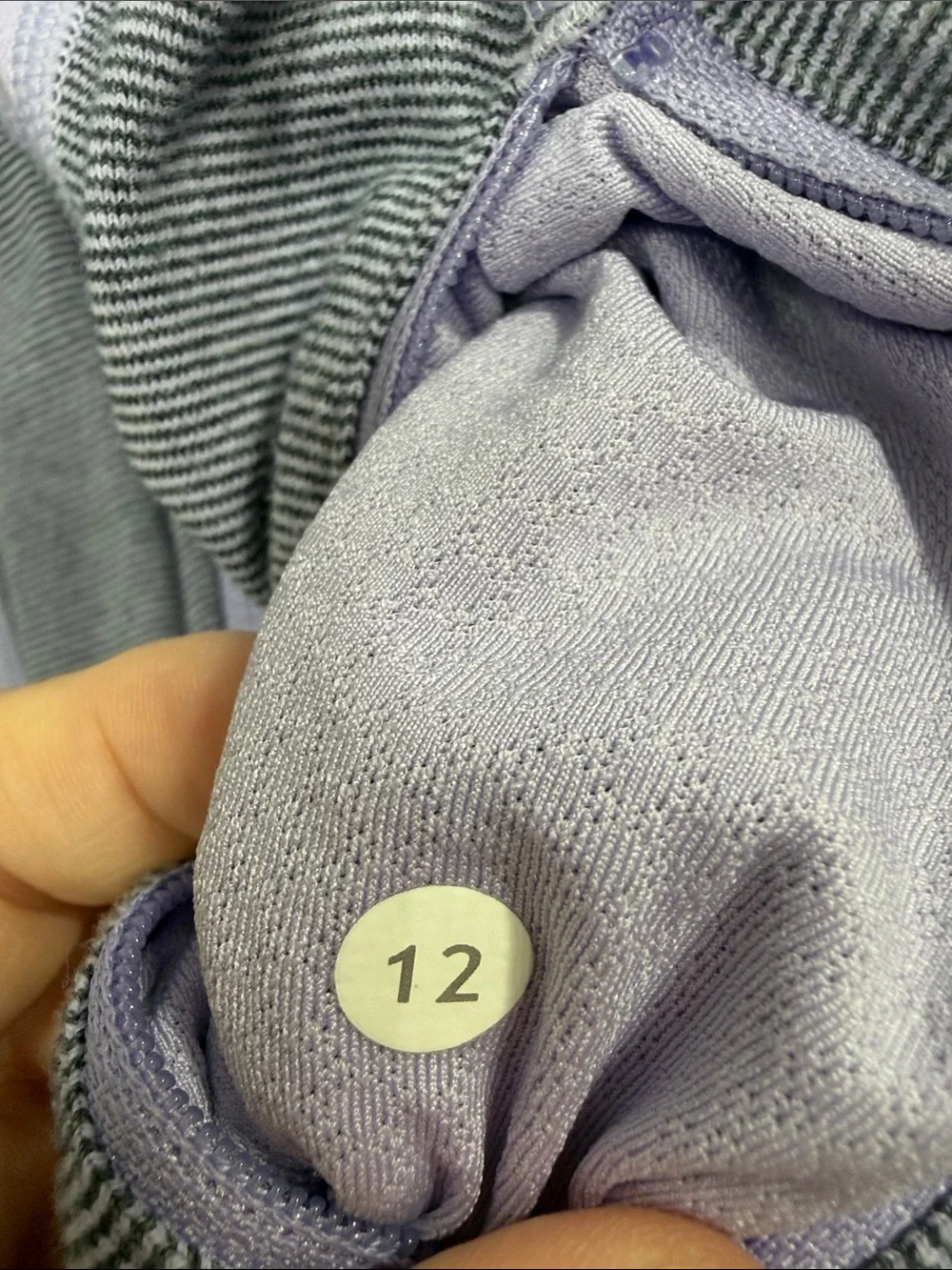 Lululemon Stride Full zip jacket purple stripes size 12